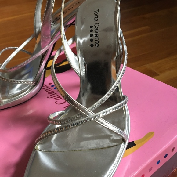 Silver Special Occasion Size 9 Slingbacks - Picture 2 of 3